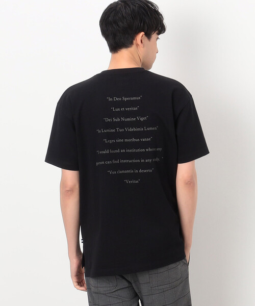 COMME CA COMMUNE(コムサコミューン)の「USAコットン引き揃え天竺 バックプリントTシャツ(Tシャツ/カットソー・メンズ・ホワイト/ブラック・MEDIUM/LARGE)」の9枚目の写真