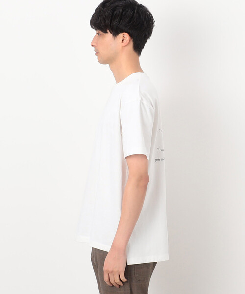 COMME CA COMMUNE(コムサコミューン)の「USAコットン引き揃え天竺 バックプリントTシャツ(Tシャツ/カットソー・メンズ・ホワイト/ブラック・MEDIUM/LARGE)」の11枚目の写真