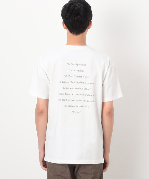 COMME CA COMMUNE(コムサコミューン)の「USAコットン引き揃え天竺 バックプリントTシャツ(Tシャツ/カットソー・メンズ・ホワイト/ブラック・MEDIUM/LARGE)」の12枚目の写真