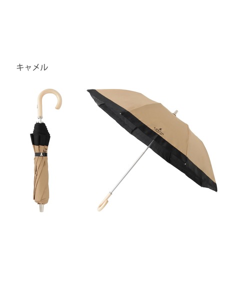 晴雨兼用折りたたみ日傘 グログランリボン（折りたたみ傘