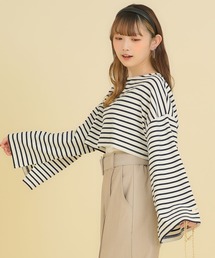ワイドスリーブボーダーロンT