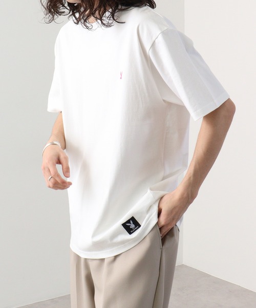 PLAYBOY（プレイボーイ）の「PLAYBOYTシャツ（Tシャツ/カットソー・メンズ・ホワイト系1/ホワイト系6/ホワイト系4/ホワイト系5/ホワイト系3/ホワイト系2・L/M/XL）」の19枚目の写真