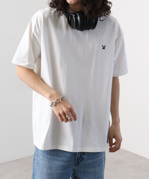 PLAYBOY（プレイボーイ）の「PLAYBOYTシャツ（Tシャツ/カットソー・メンズ・ホワイト系1/ホワイト系6/ホワイト系4/ホワイト系5/ホワイト系3/ホワイト系2・L/M/XL）」の8枚目の写真