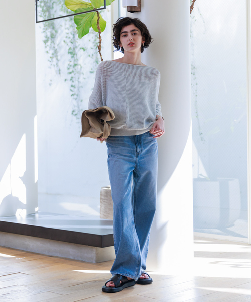 Rouge vif(ルージュヴィフ)の「ラメメッシュワイドニットプルオーバー(ニット/セーター・レディース・シルバー/ゴールド・フリー)」の6枚目の写真