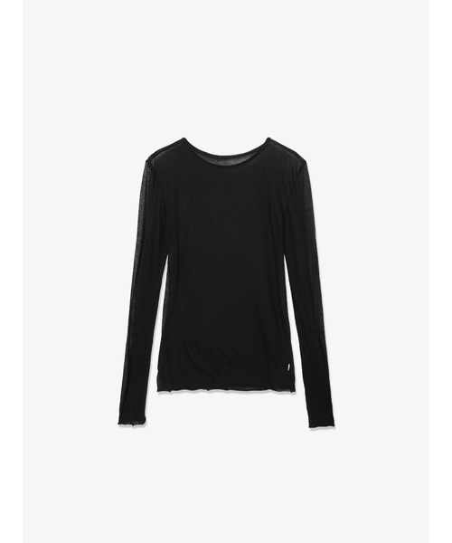 ENCIRCLE（エンサークル）の「【ENCIRCLE/エンサークル】Sheer top/シアートップス（Tシャツ/カットソー・レディース・ブラック/ライトグレー・FREE）」の16枚目の写真