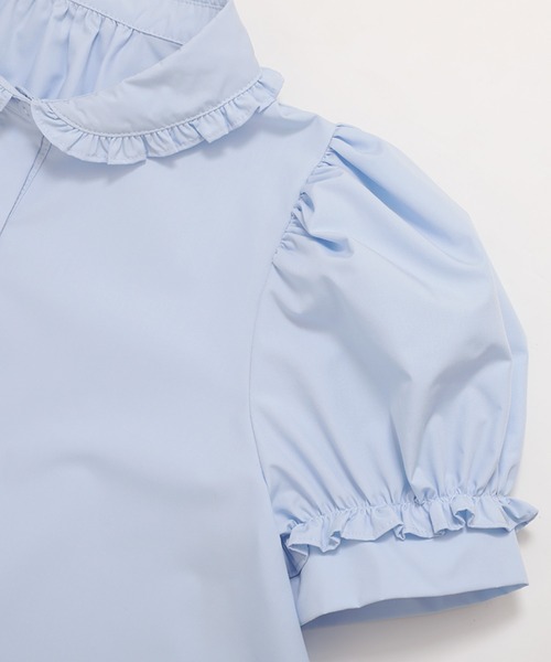 プチフリル襟Aラインブラウス(シャツ/ブラウス)|Fit more(フィットモア) プチフリル襟Aラインブラウス(シャツ/ブラウス)|Fit more(フィットモア)