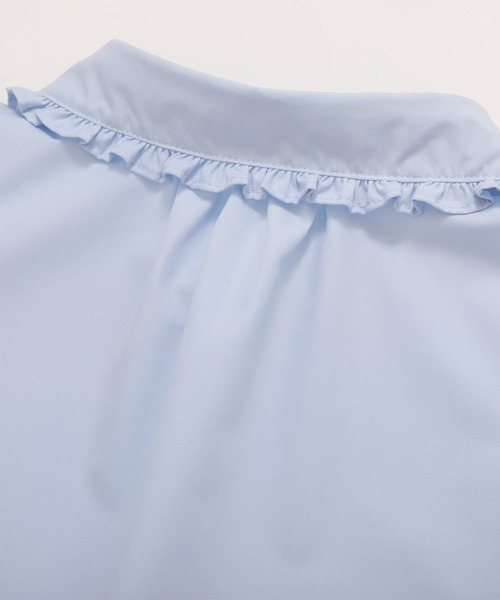 プチフリル襟Aラインブラウス(シャツ/ブラウス)|Fit more(フィットモア) プチフリル襟Aラインブラウス(シャツ/ブラウス)|Fit more(フィットモア)