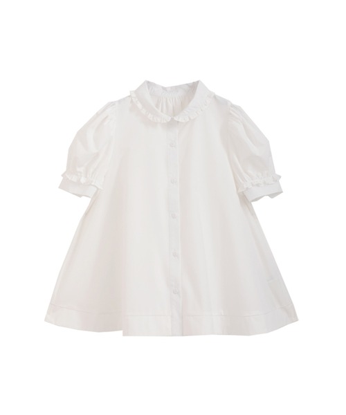 プチフリル襟Aラインブラウス(シャツ/ブラウス)|Fit more(フィットモア) プチフリル襟Aラインブラウス(シャツ/ブラウス)|Fit more(フィットモア)