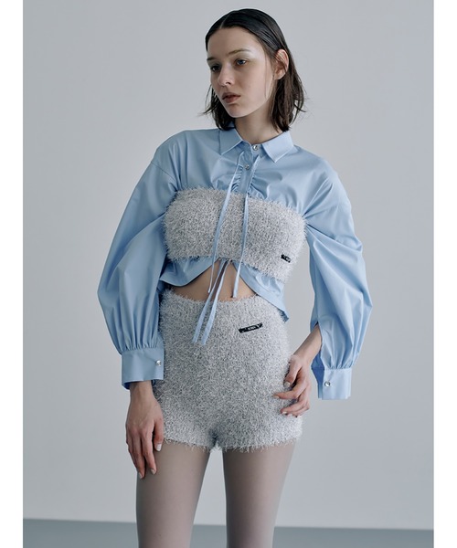 SORIN（ソリン ）の「Broad Curved Hem Ribbon Shirt（シャツ/ブラウス