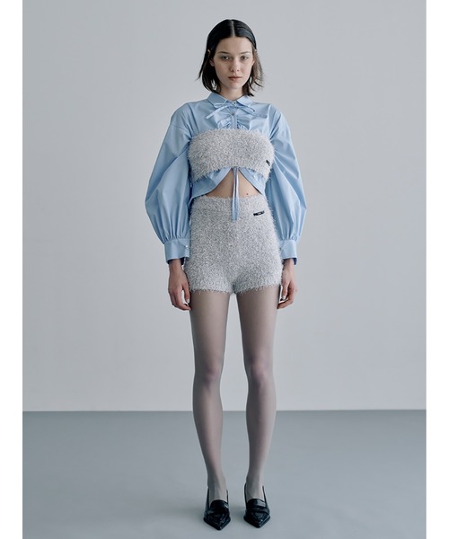 SORIN（ソリン　）の「Broad Curved Hem Ribbon Shirt（シャツ/ブラウス・レディース・ホワイト/ブラック/サックスブルー・38）」の16枚目の写真