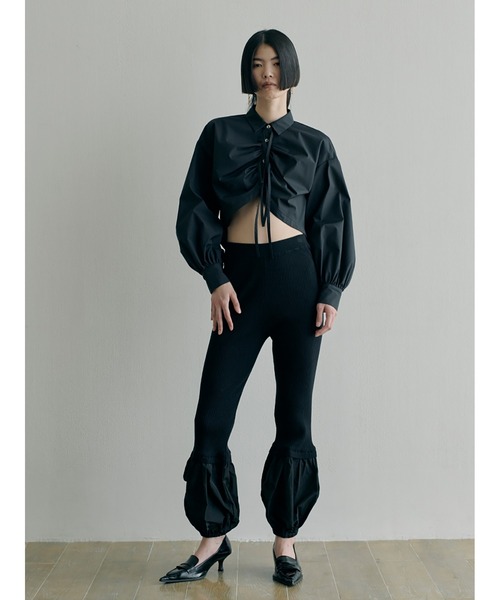セール】Broad Curved Hem Ribbon Shirt（シャツ/ブラウス
