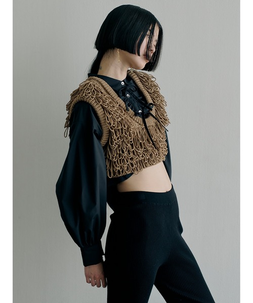 ブラウス シャツ Broad Curved Hem Ribbon Shirt レディース セール】Broad Curved Hem Ribbon Shirt（シャツ/ブラウス
