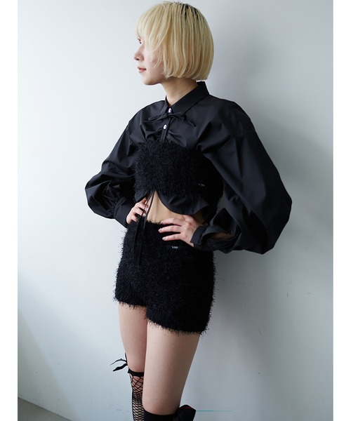 ブラウス シャツ Broad Curved Hem Ribbon Shirt レディース セール】Broad Curved Hem Ribbon Shirt（シャツ/ブラウス