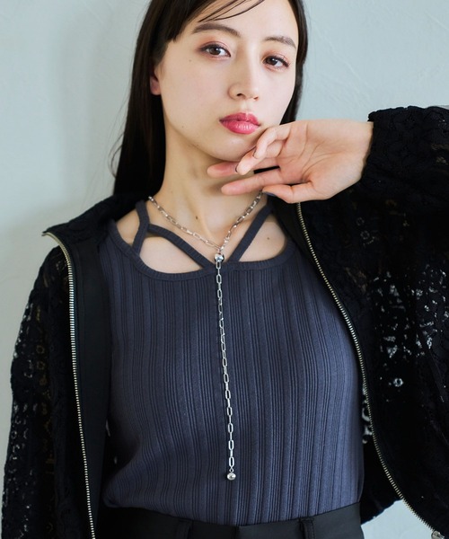 HARE（ハレ）の「デザインロングラリエットネックレス(HARE)（ネックレス・レディース・ゴールド/シルバー・FREE）」の3枚目の写真