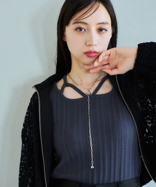 HARE（ハレ）の「デザインロングラリエットネックレス(HARE)（ネックレス・レディース・ゴールド/シルバー・FREE）」の5枚目の写真