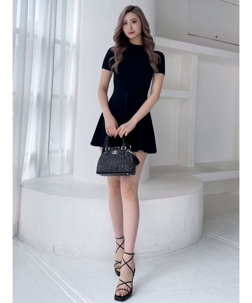 GYDA（ジェイダ）の「ラウンドラインストーン バッグ（ハンドバッグ・レディース・ブラック/ライトブルー・FREE）」の6枚目の写真