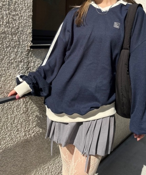 nemne store(ネンネストア)の「《Delfy》ダブルリボンジッププリーツスカート(スカート・レディース・ブラック/グレー・MEDIUM/SMALL)」の10枚目の写真