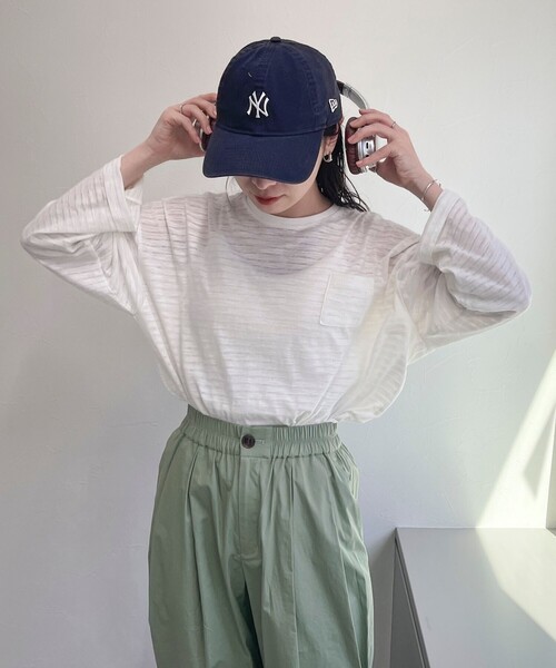 fredy emue（フレディエミュ）の「【新色登場！】シアーボーダーロンT（Tシャツ/カットソー・レディース・ピンク系その他/ブルー系その他2/ブラック系その他/ホワイト系その他/ブルー系その他/ベージュ系その他・38）」の12枚目の写真