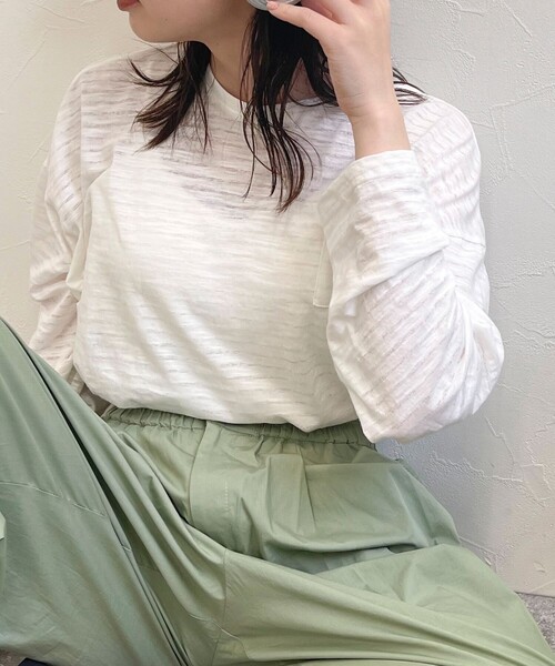 fredy emue（フレディエミュ）の「【新色登場！】シアーボーダーロンT（Tシャツ/カットソー・レディース・ピンク系その他/ブルー系その他2/ブラック系その他/ホワイト系その他/ブルー系その他/ベージュ系その他・38）」の17枚目の写真