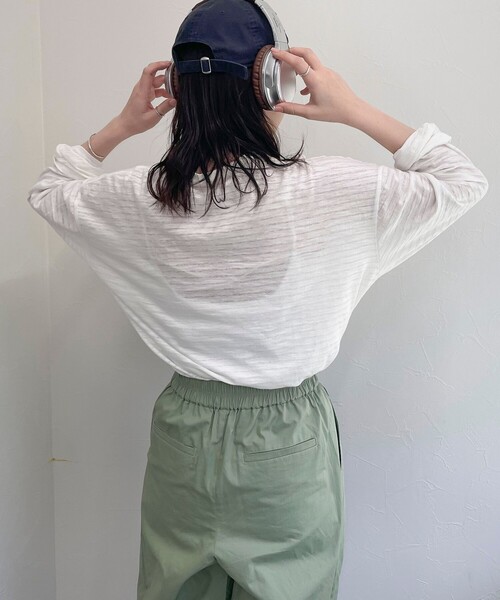 fredy emue（フレディエミュ）の「【新色登場！】シアーボーダーロンT（Tシャツ/カットソー・レディース・ピンク系その他/ブルー系その他2/ブラック系その他/ホワイト系その他/ブルー系その他/ベージュ系その他・38）」の19枚目の写真