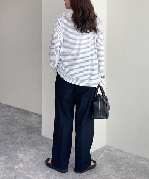 fredy emue（フレディエミュ）の「【新色登場！】シアーボーダーロンT（Tシャツ/カットソー・レディース・ピンク系その他/ブルー系その他2/ブラック系その他/ホワイト系その他/ブルー系その他/ベージュ系その他・38）」の21枚目の写真