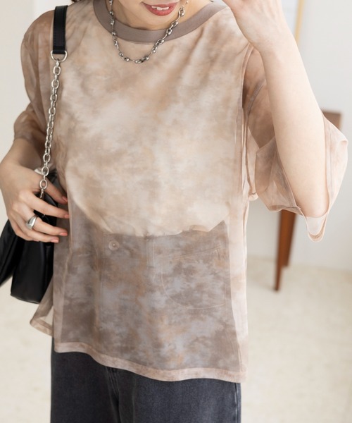maring530様 セール】チュール5分袖レイヤード 114635（Tシャツ/カットソー