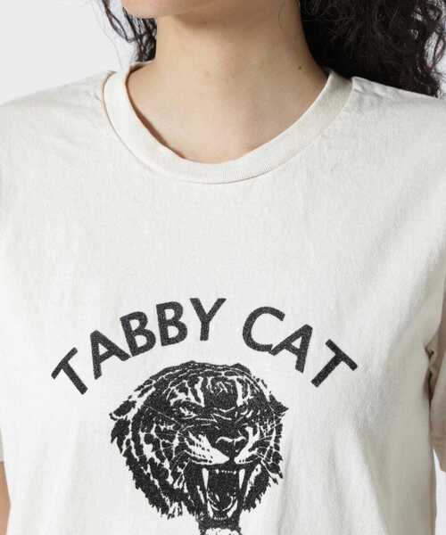MIXTA(ミクスタ)の「MIXTA/ミクスタ CREW NECK TABBY CAT Tシャツ(Tシャツ/カットソー・レディース・ナチュラル・SMALL)」の8枚目の写真