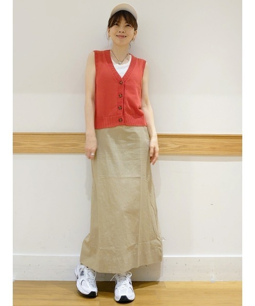 DT MaxMara ★ コットン製 マキシ スカート RIBES ベージュ セール】 【小さいサイズ】コットンシルクボリュームスカート
