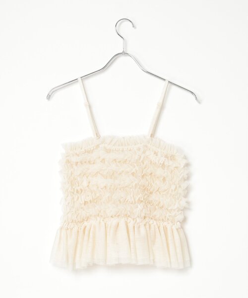 VENCEEXCHANGE(ヴァンスエクスチェンジ)の「チュールキャミソール(キャミソール・レディース・オフホワイト/ブラック・FREE)」の21枚目の写真