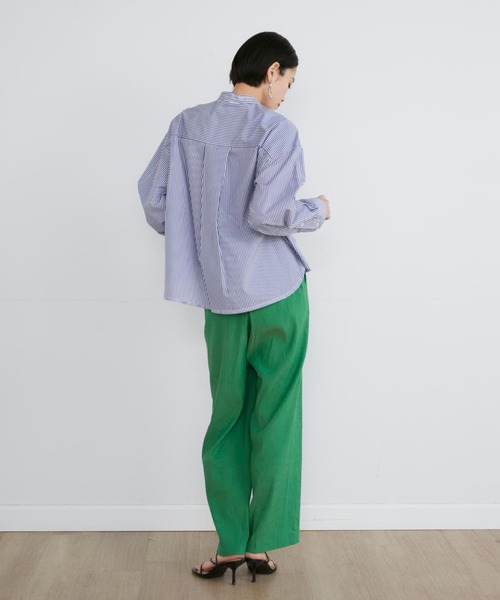 INED（イネド）の「Cu/C/Liツイル リラックスワイドパンツ（その他パンツ・レディース・ブラック/ベージュ/グリーン・9号/7号）」の7枚目の写真