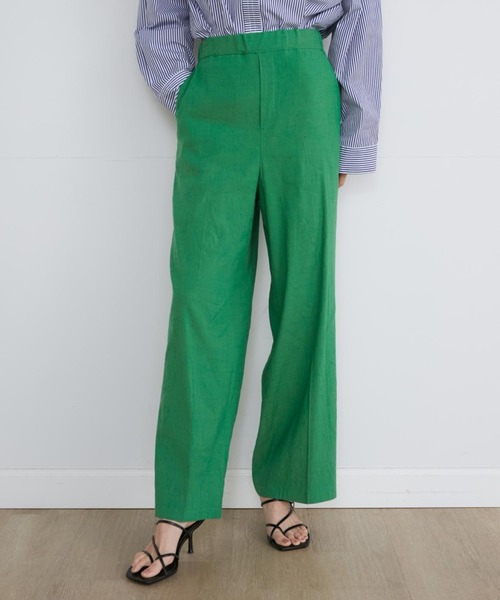 INED（イネド）の「Cu/C/Liツイル リラックスワイドパンツ（その他パンツ・レディース・ブラック/ベージュ/グリーン・9号/7号）」の9枚目の写真