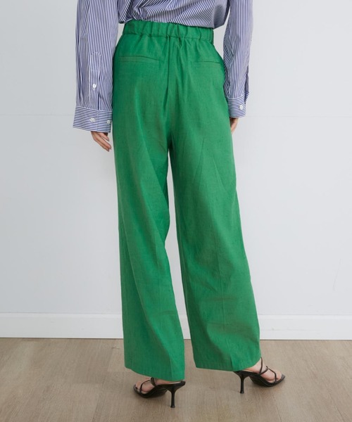 INED（イネド）の「Cu/C/Liツイル リラックスワイドパンツ（その他パンツ・レディース・ブラック/ベージュ/グリーン・9号/7号）」の10枚目の写真