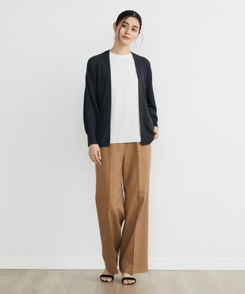 INED（イネド）の「Cu/C/Liツイル リラックスワイドパンツ（その他パンツ・レディース・ブラック/ベージュ/グリーン・9号/7号）」の20枚目の写真