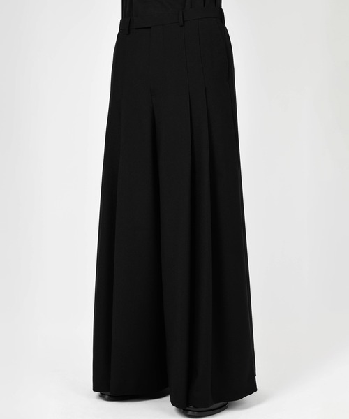 【新品未使用】2Tuck Wide Flare Slacks ブラック 2TUCK WIDE FLARE SLACKS