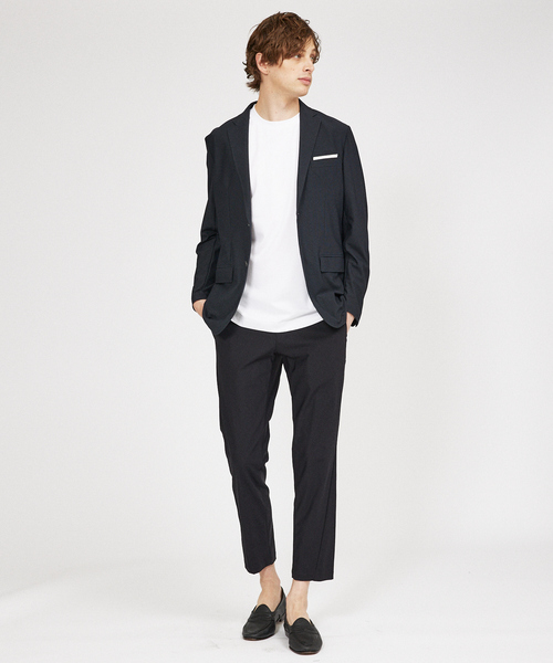DESIGNWORKS(デザインワークス)の「【セットアップ対応】24S/S メッシュジャケット(テーラードジャケット・メンズ・ダークネイビー/グレイッシュベージュ・44/46/48/50/52)」の3枚目の写真