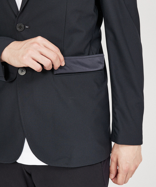 DESIGNWORKS(デザインワークス)の「【セットアップ対応】24S/S メッシュジャケット(テーラードジャケット・メンズ・ダークネイビー/グレイッシュベージュ・44/46/48/50/52)」の10枚目の写真