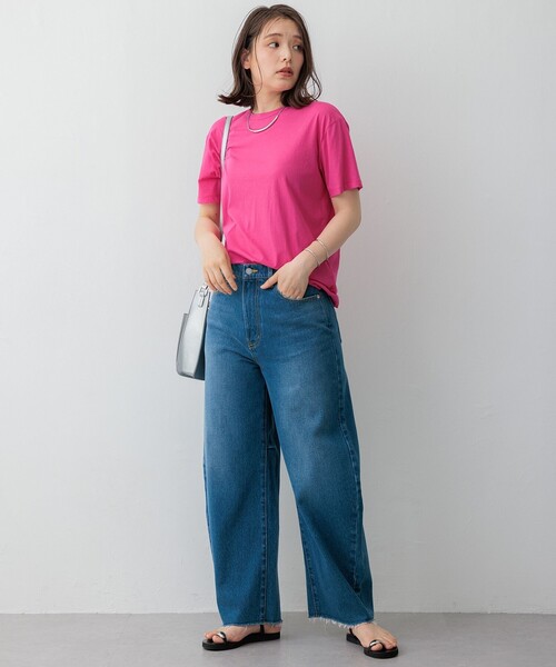23区(ニジュウサンク)の「【SLOW/WEB限定】シアーツイストシングルジャージー Tシャツ(Tシャツ/カットソー・レディース・ブラック系/グレー系/ベージュ系/ローズ系・32)」の10枚目の写真