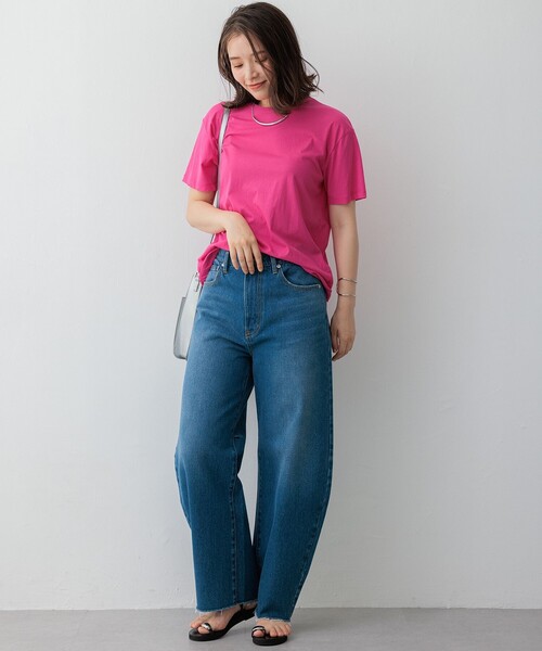 23区(ニジュウサンク)の「【SLOW/WEB限定】シアーツイストシングルジャージー Tシャツ(Tシャツ/カットソー・レディース・ブラック系/グレー系/ベージュ系/ローズ系・32)」の11枚目の写真