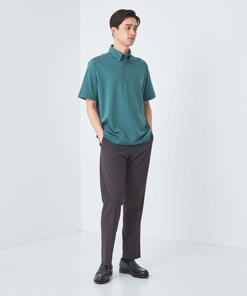 green label relaxing（グリーンレーベルリラクシング）の「シャンブレー ボタンダウン ポロシャツ（ポロシャツ・メンズ・ターコイズブルー/ダークグレー/ロイヤルブルー・S/XL/M/L）」の5枚目の写真
