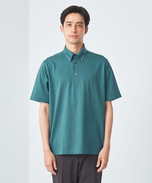 green label relaxing（グリーンレーベルリラクシング）の「シャンブレー ボタンダウン ポロシャツ（ポロシャツ・メンズ・ターコイズブルー/ダークグレー/ロイヤルブルー・S/XL/M/L）」の11枚目の写真