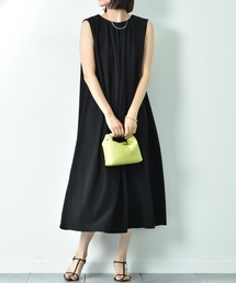 カットジョーゼットタックデザインワンピース