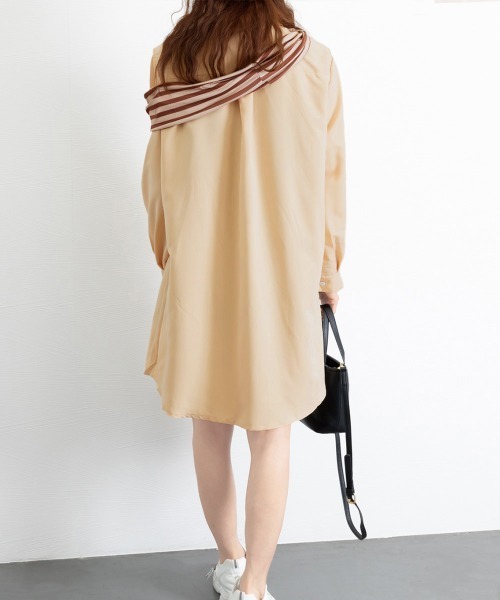 Miniministore(ミニミニストア)の「オフショルダーシャツ肩掛け付きシャツ春夏(シャツ/ブラウス・レディース・ブルー/ベージュ・FREE)」の16枚目の写真