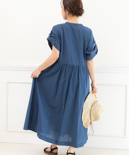 PREFERIR（プレフェリール）の「バンドカラー ロールアップ ワンピース