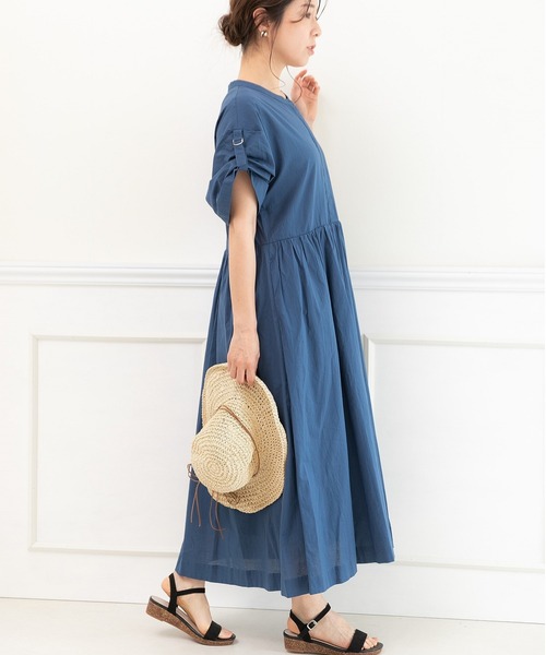 PREFERIR（プレフェリール）の「バンドカラー ロールアップ ワンピース