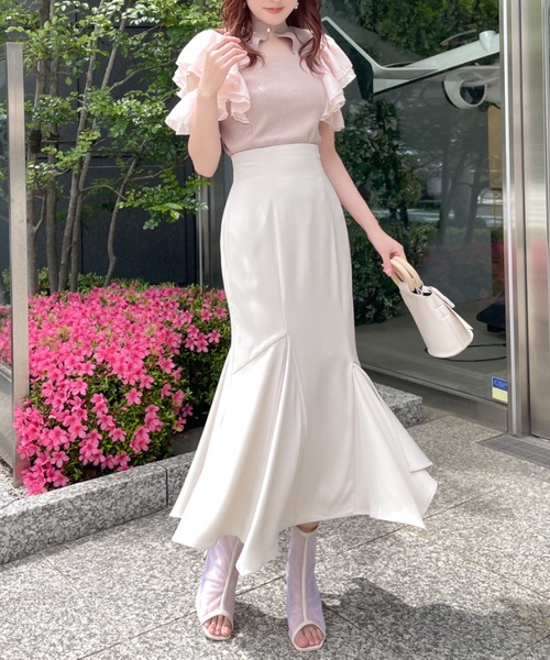 NOMAE（ノーマエ）の「シアーフリルスリーブ2wayトップス（T