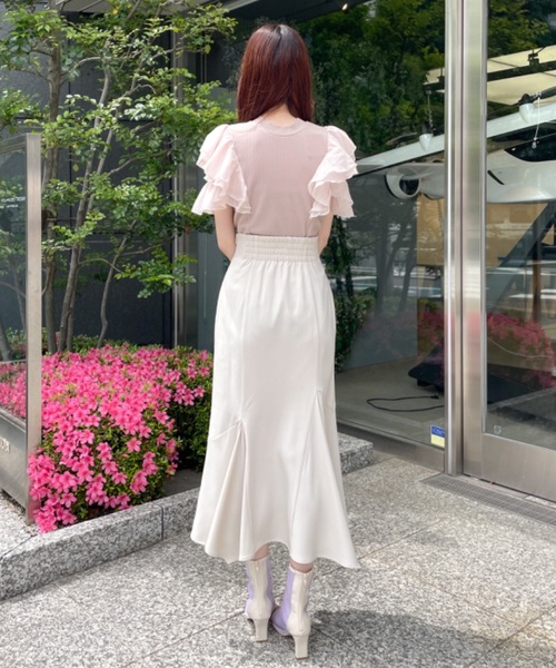 NOMAE（ノーマエ）の「シアーフリルスリーブ2wayトップス（T