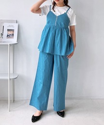 AS KNOW AS plus | ◎ZIPビスチェとワイドパンツ セットアイテム(セットアップ)