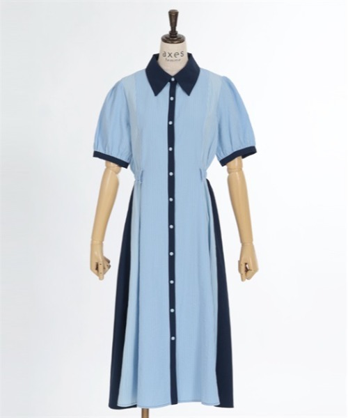 axes femme（アクシーズファム）の「ストライプ配色シャツ