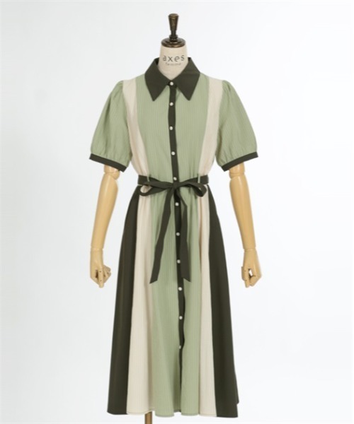 axes femme（アクシーズファム）の「ストライプ配色シャツ