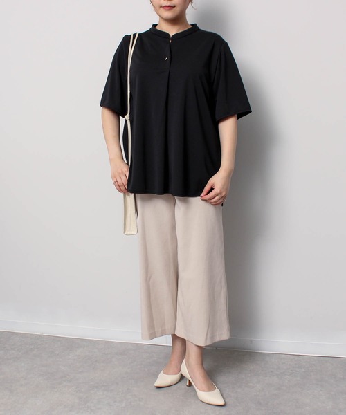 fleur by mint breeze（フルールバイミントブリーズ）の「【L～5L 大きいサイズ】イージーケア 吸水速乾 ドライムーススキッパーブラウス（シャツ/ブラウス・レディース・ブラック/ブルー・LL/3L/4L/5L/L）」の15枚目の写真